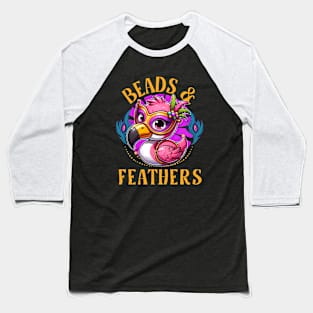 Beads and Feathers Baseball T-Shirt